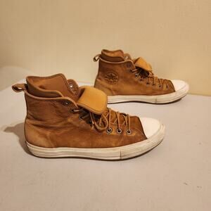 Converse Mens Sz 12 Light Brown Nubuck Leather Waterproof Boot High Top Sneaker